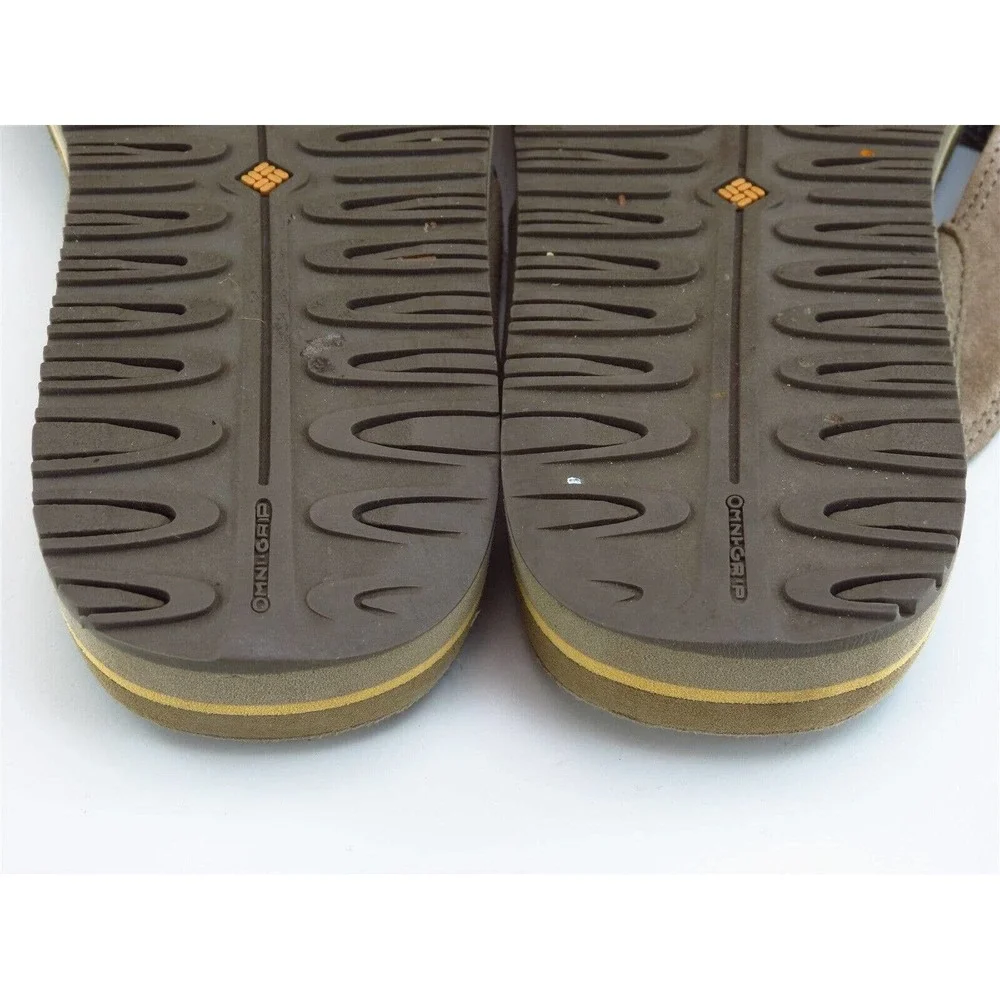 Columbia Sz 7 Flip Flop‎ Sandals Brown Leather Men Slip On